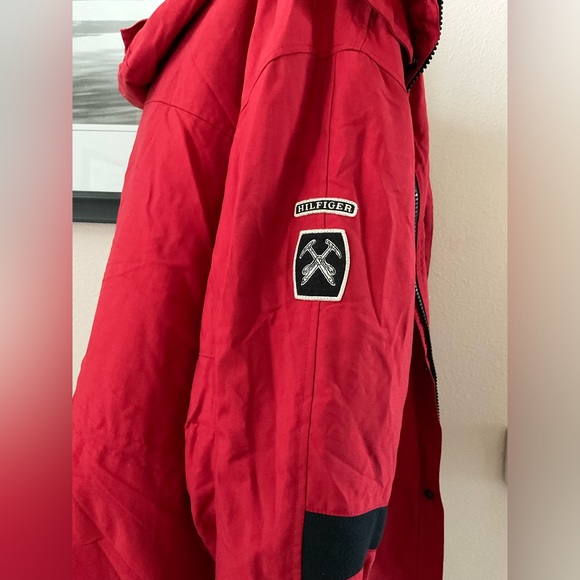 Tommy Hilfiger Ski Parka Red Coat Winter Jacket Mens Size Large - Picture 3 of 12
